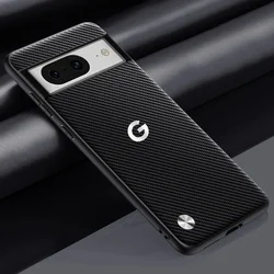 Luxury Kevlar Leather Matte Phone Case - Shockproof Protection - Google Pixel 8 Pro (Matte Black)
