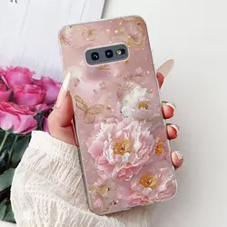 Luxury Butterfly Love and Fashion Flowers Soft Clear Phone Case - Samsung S10e (6046)