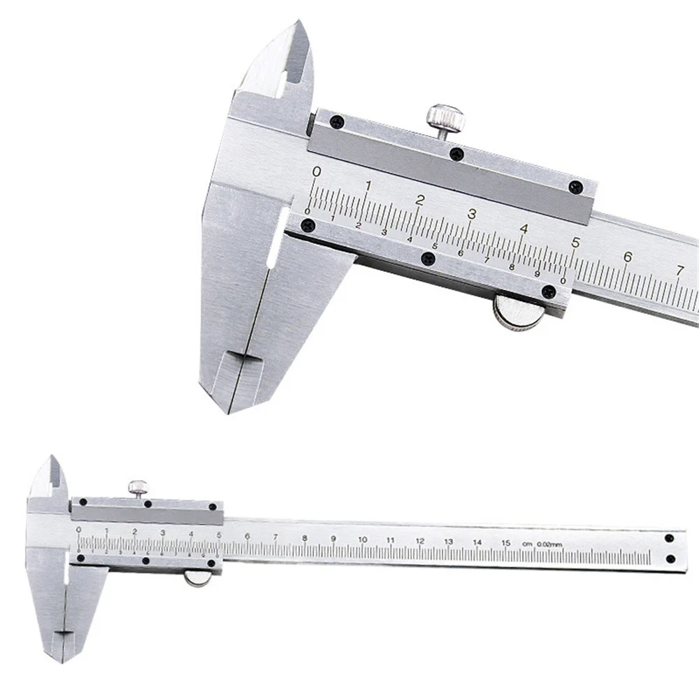 

Vernier Caliper 6" 0-150mm 0-200mm 0.02mm Metal Calipers Gauge Micrometer Measuring Tools