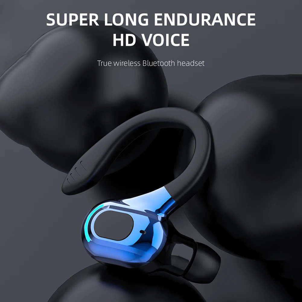 M-F8 Waterproof Hanging Single Ear Earbuds Bluetooth-compatible 5.2 Noise Cancelling Sports Wireless Business Headphones Headset 2