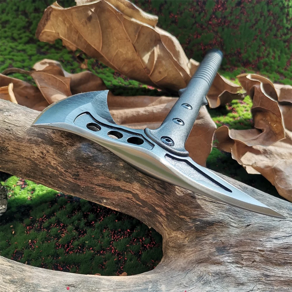 High Hardness 57HRC Stainless Steel Tactical Axe with Black Nylon Handle - Ideal for Outdoor Survival, Camping, Hunting, and EDC 4