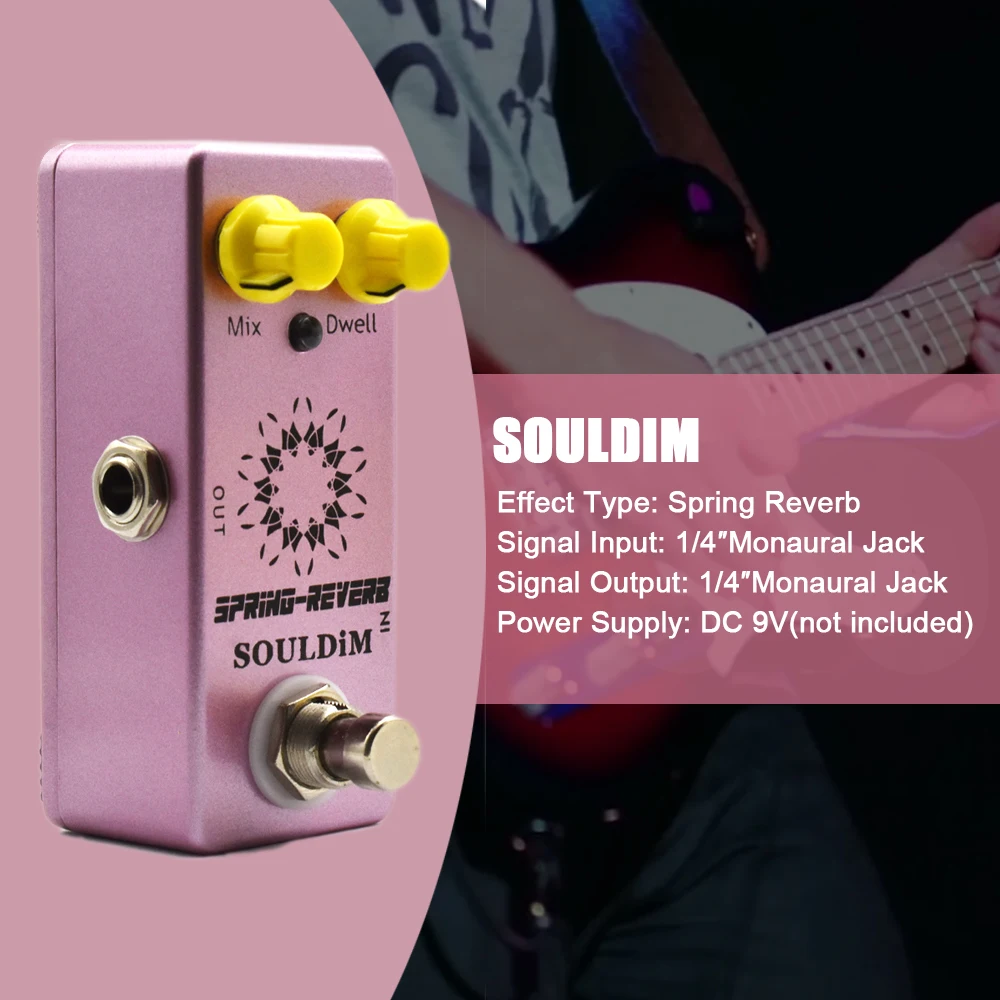 

SoulDiM SPRING REVERB Mini Single Guitar Effect Pedal True Bypass Electric Guitar Parts Accessories