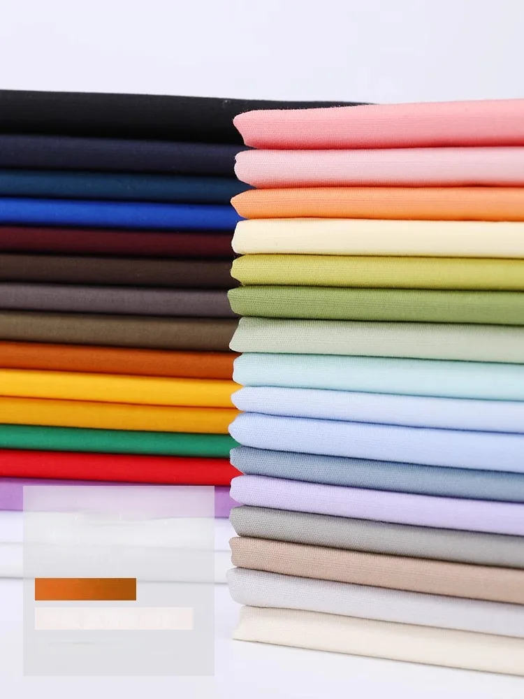 High Density Fabric Poplin Plain Color for Dresses Shirts Hanfu Sewing Summer 100% Cotton Textile Smooth Textured cotton fabric cotton poplin fabric