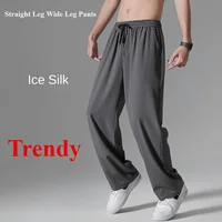 Men's Spring Summer Straight Leg Wide Leg Pants Casual Pants Sports Loose Men Clothing Joggers Men 1