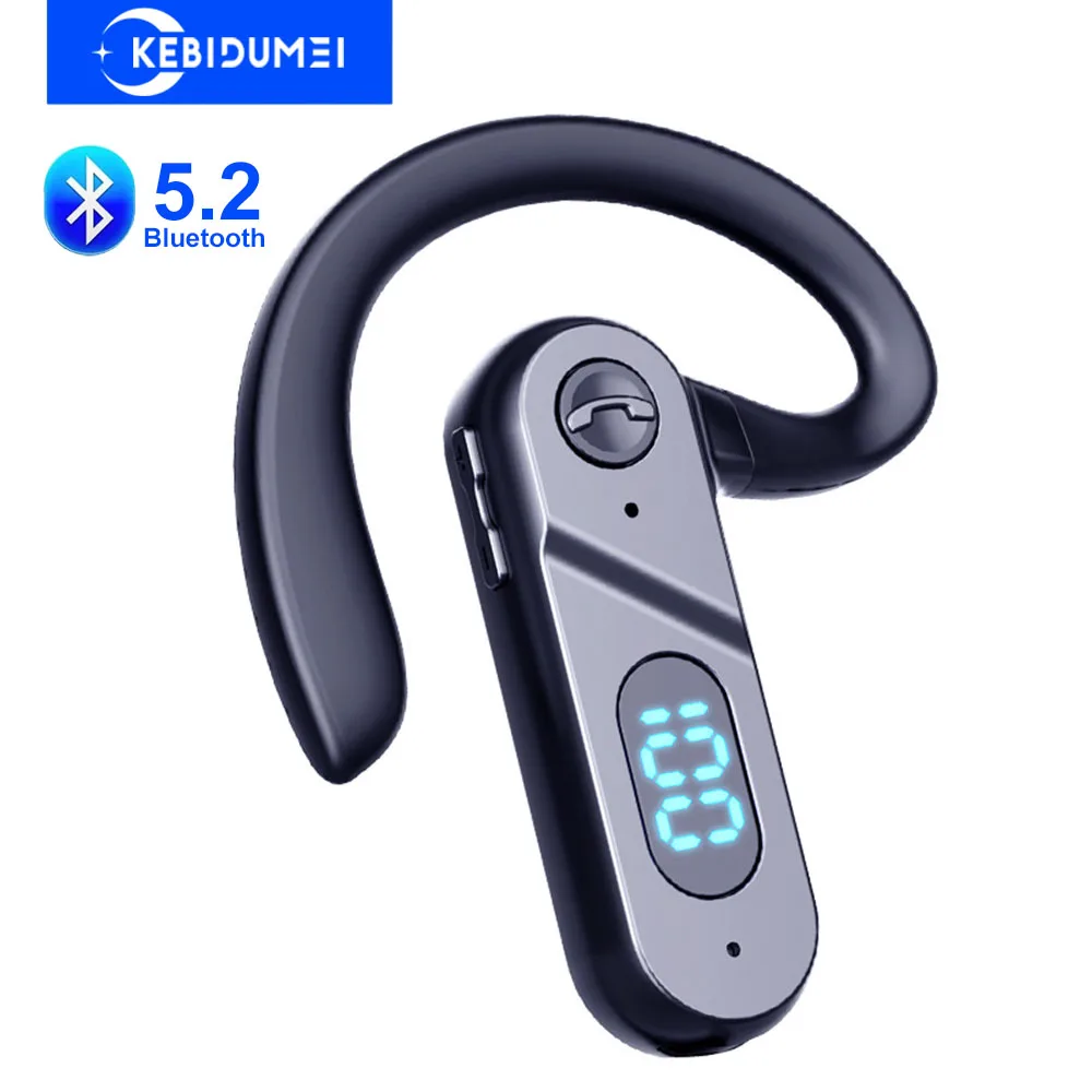 Bluetooth 5.2 Kulaklık Kulak Kancası Kulaklık Kemik İletimli Kablosuz Kulaklık HIFI Stereo Su Geçirmez Gürültü Azaltma Earbus