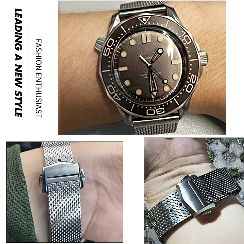 18mm 19mm 20mm High Quality Titanium Watchband Fit for Omega 007
