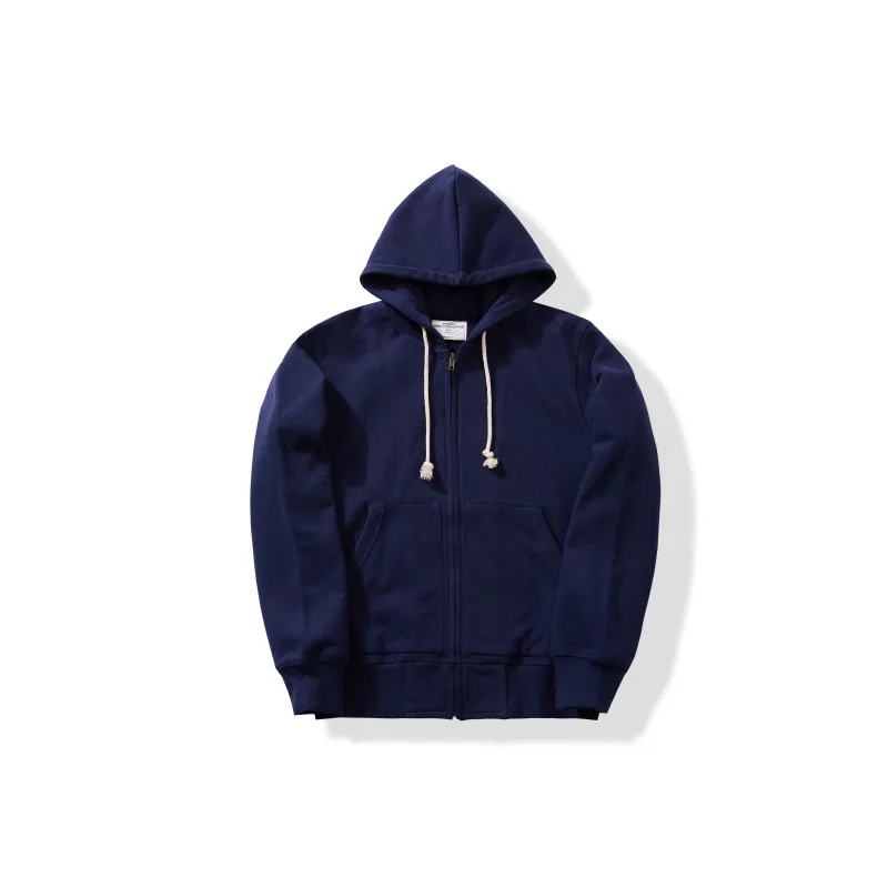 OKONKWO Schwergewicht 500 g Looped Bottom Solid Color Herren Damen Kapuzenpullover Reißverschluss Hoodie Outdoor Reisen Sport Strickjacke – Detail 15