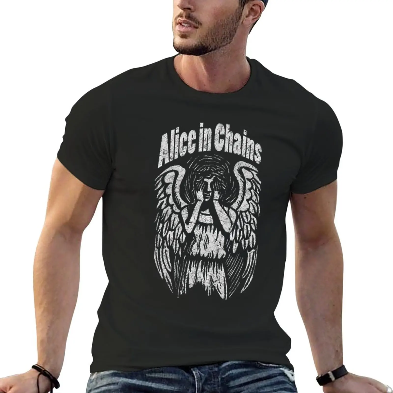 Po.21. Rock-Alice-In-Chains Punk >Alice<In> Catene <Alternative >Alice<In & T-Shirt