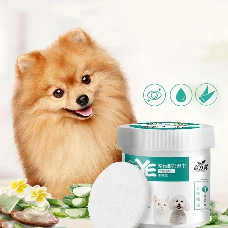 Pet Cleaning Wipes 130 Pcs/set of Dog and Cat Cleaning Wipes Pet Eye Wipes Grooming Tear Stain Remover Gentle Non-foaming Towels