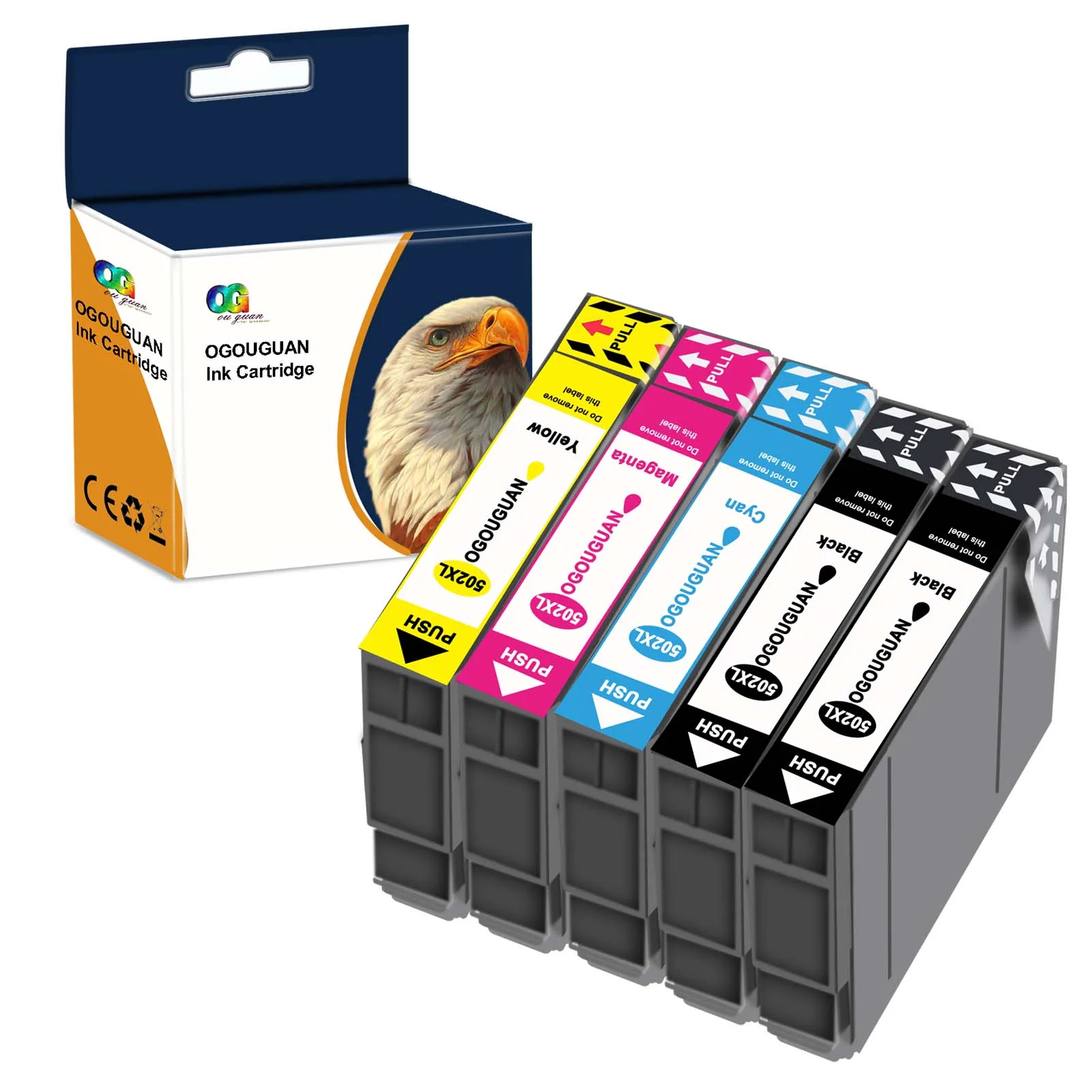 T502 502XL  Ink Cartridge Compatible Epson Expression Home XP-5105 XP-5100 / Workforce WF-2860 WF-2865 Series Printer (5PK) image_0