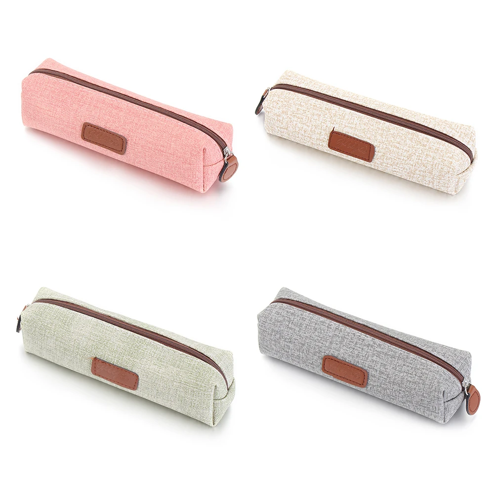 

Solid color PU Small Office Supplies Pencil Pouch Coin Bag Cosmetic Bag Student Pencil Case For Child|student|Girl