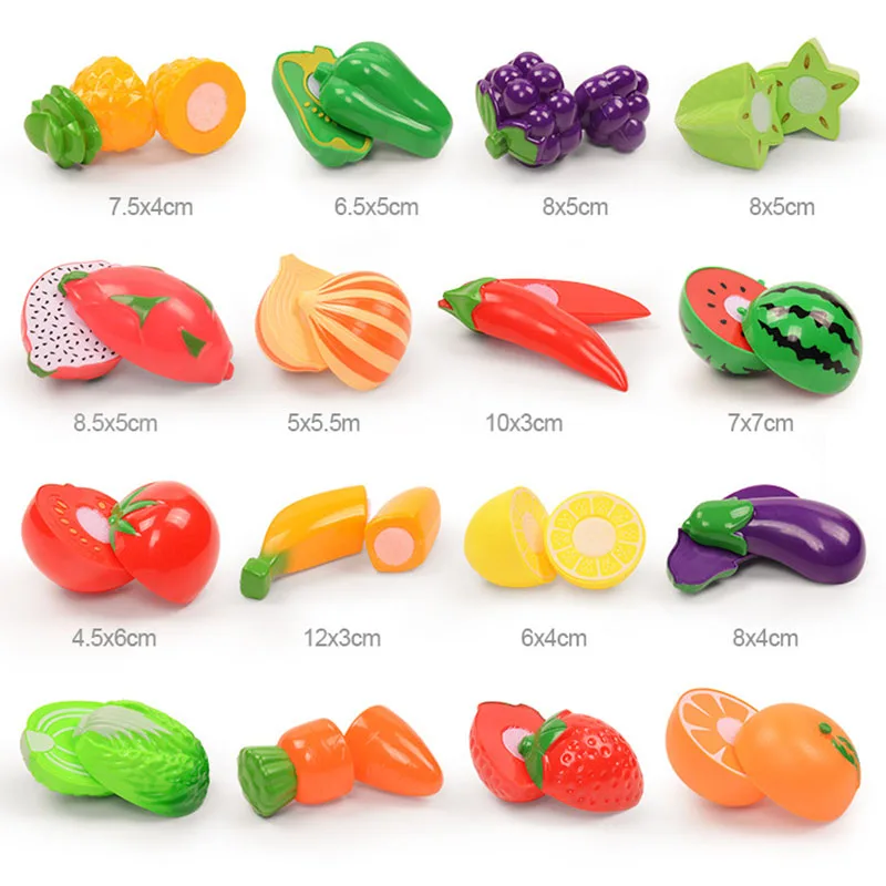 Children Pretend Play Food Toys for Kids Kitchen Set Playset Cut Food Fruits Vegetables Toys Christmas Birthday Gift for Toddler images - 6