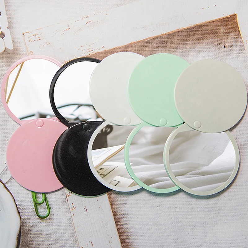Sliding Cover Handheld Makeup Mirror Portable Folding Make-Up Mirror Creative Mini Sliding Cover Handheld Makeup makeup mirror