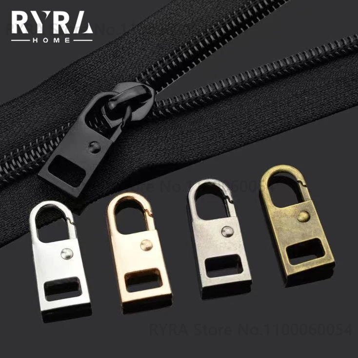바느질을위한 지퍼 풀러 지퍼 DIY 가방 가방 의류 지퍼 풀러 슬라이더 재봉 액세서리 지퍼 수리 교체 키트