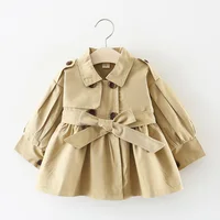 Mode bébé Trench manteau coton automne printemps bébé fille vêtements enfants vestes pour filles manteaux vêtements d'extérieur pour bébés 1