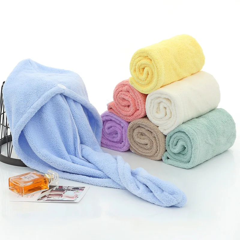 

Hair-Towel Wrap Fast Dry Hair Towel Super Absorbent Microfiber Coral Velvet Hair Drying Towel Quick Dry Hair Turban