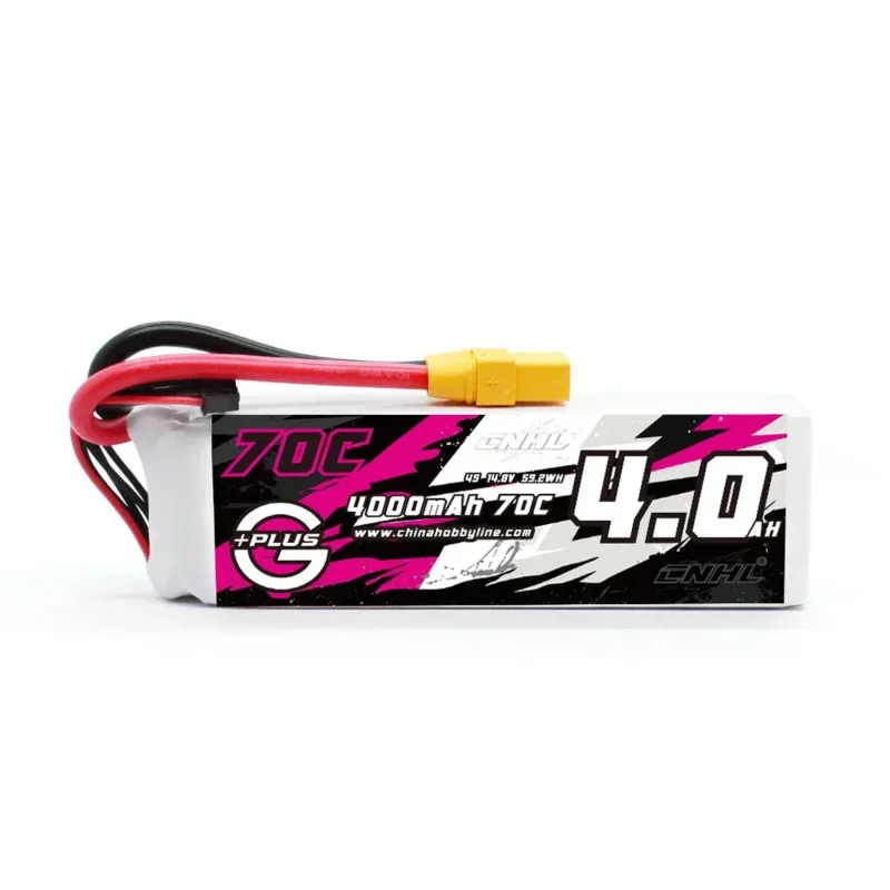 Batterie Lipo CNHL 4000mAh 70C 3S/4S XT90 pour RC
