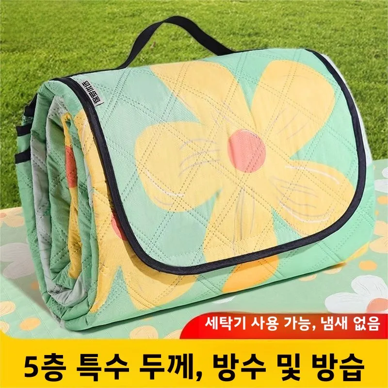 두꺼운 방수 방습 피크닉 매트 비치 텐트 캠핑 야외 봄 나들이 옥스포드 원단 P..