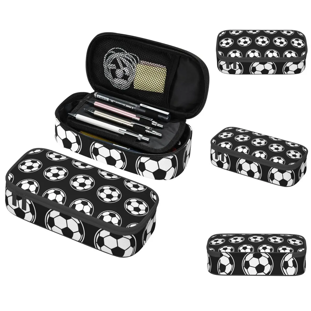 Astuccio Da Calcio Con Portachiavi E Cancelleria – Penna 6 Colori, Matita, Gomma, Ideale Come Regalo Per Studenti