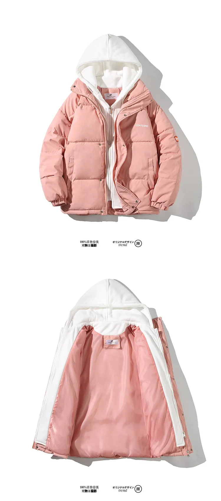 Women's Winter Oversize Jacket 2025 Down Cotton Padded Coat Female Loose Casual Overcoat Female Fashion Hooded Short Parkas