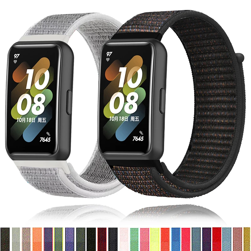 

Nylon Loop Strap for Huawei Band 8 7 Sport Strap Smartwatch Accessories Adjustable Replacement Bracelet for Huawei Watch Band 7