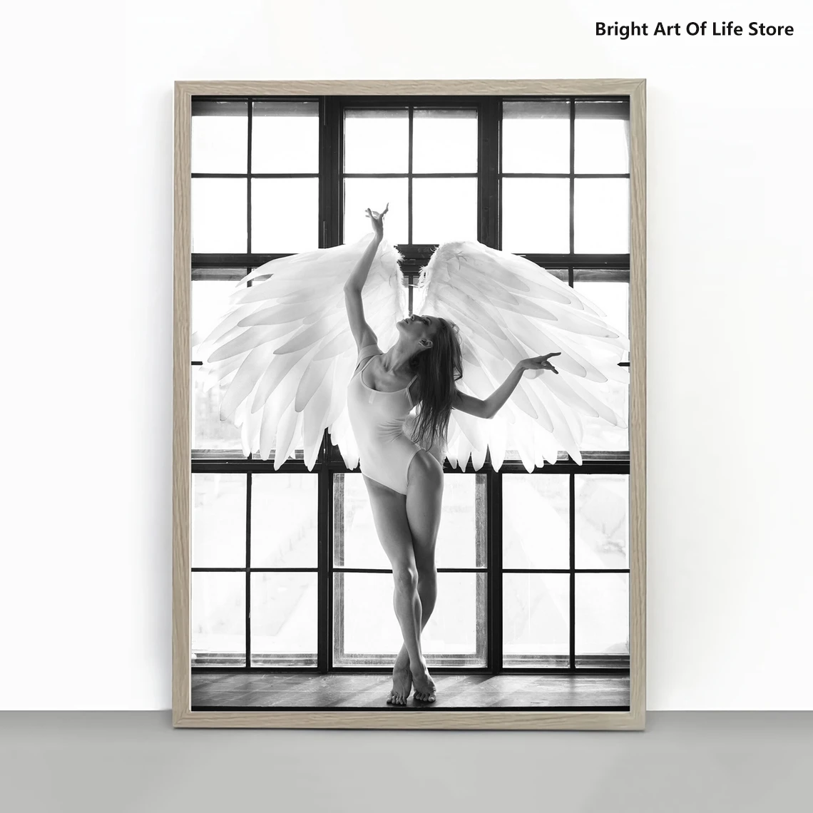 

Angel wings Ballet Dancer Print Sexy Ballerina Women Feminist Poster, Retro Vintage Modern, Home Décor Wall Art Photography