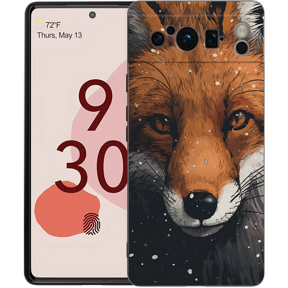 Enhanced Fox Design Shockproof Silicone Phone Case Cover