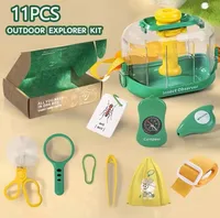 Kids Outdoor Adventure Nature Exploration Toys Insect Observation Kindergarten Experiment Bug Catcher Kit for Hiking,Camping