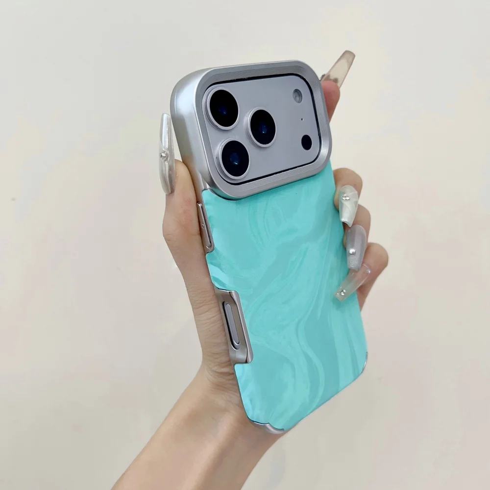 Glossy Water Ripple TPU Phone Case with Soft Bumper - Aesthetic Cover
