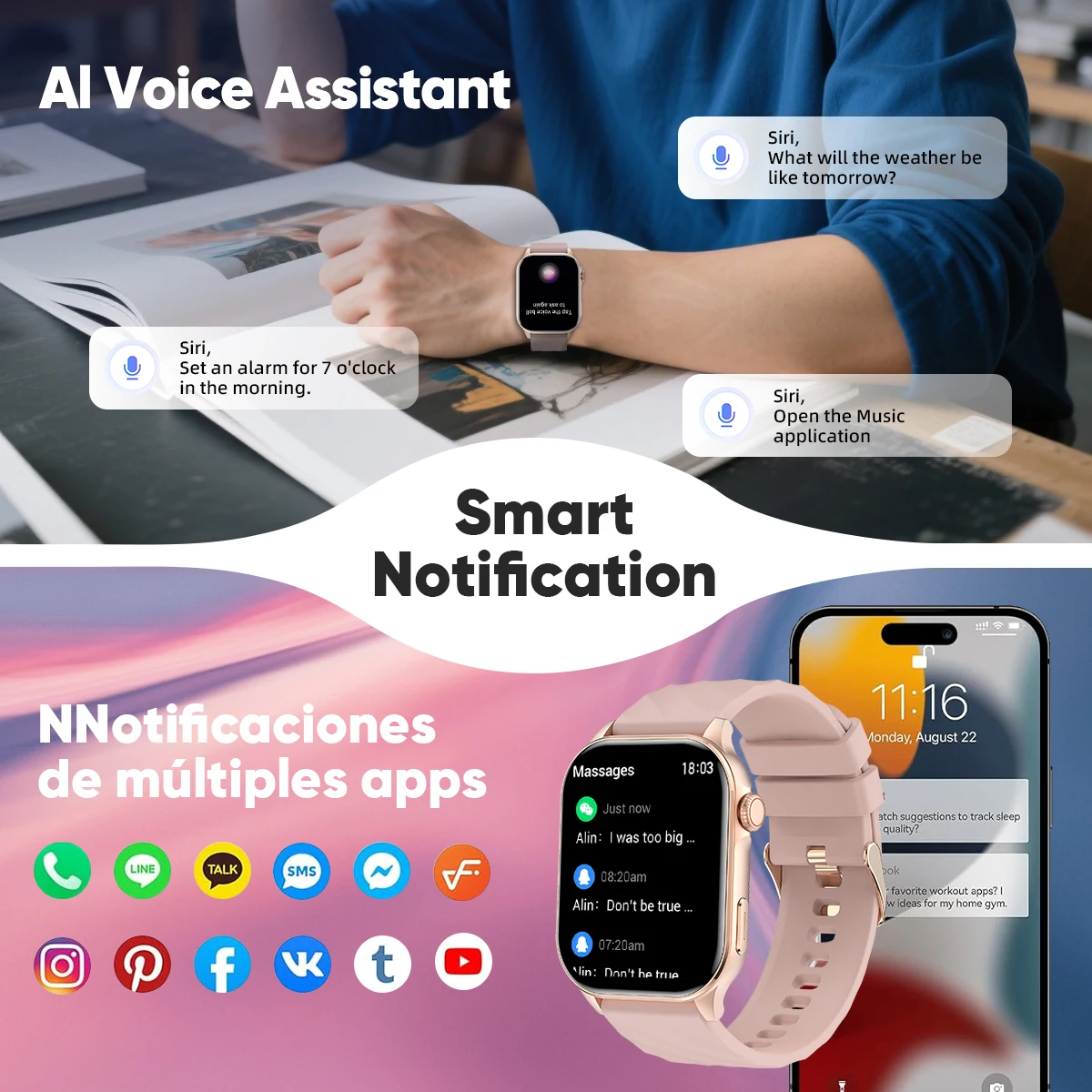 LIGE AMOLED Smart Watch Men 2.01'' Screen Bluetooth Call Health Monitor Waterproof Sport Women Smartwatch New For Android IOS