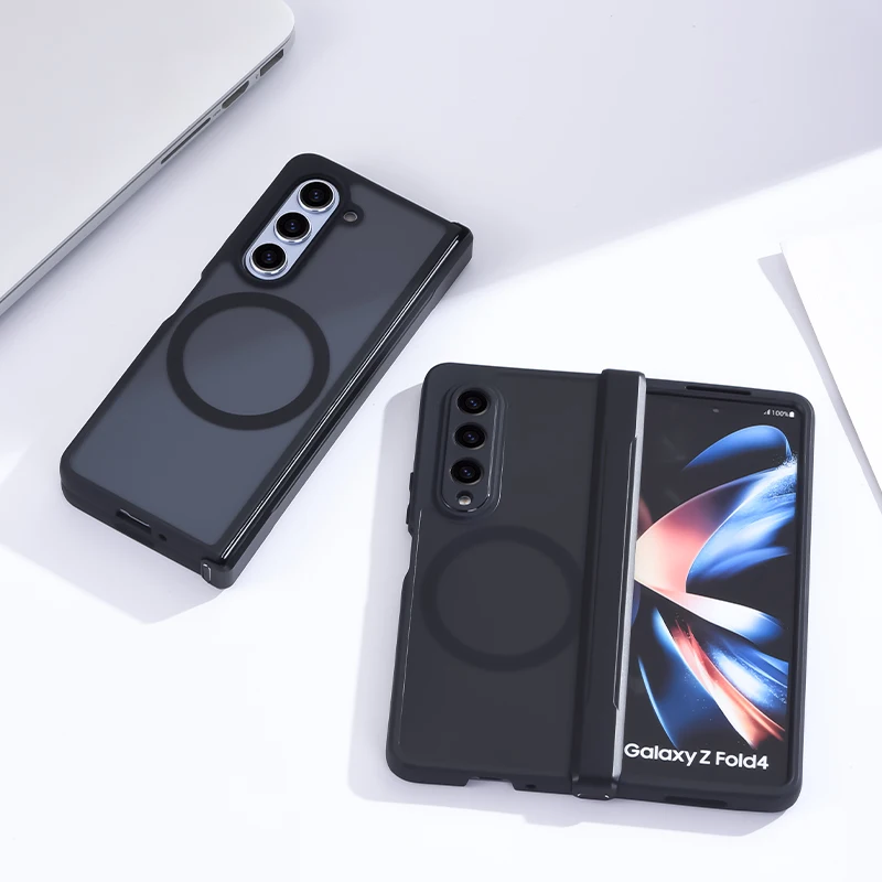 Transparent Magnetic Shockproof Case with Wireless Charging for Samsung Galaxy Z Fold Series
