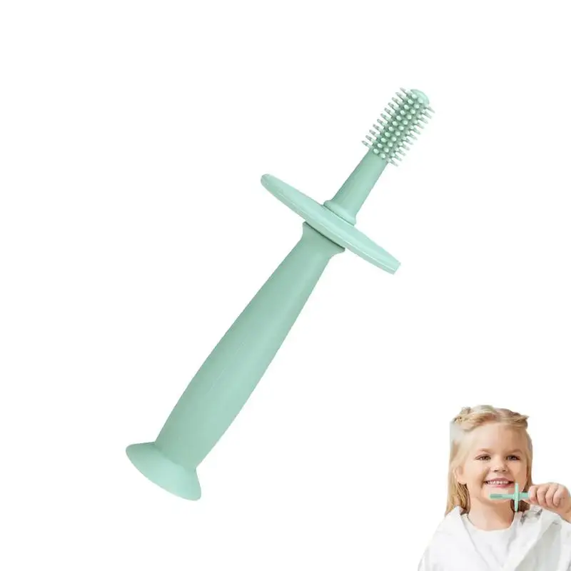 

Training Toothbrush Infant 360Training Toothbrushes With Suction Base Soft Toddler Teether Silicone Teething Toys/Pacifier Gum