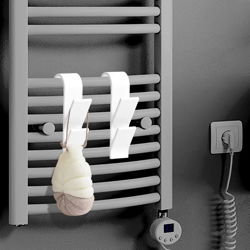 Upgraded Radiator Double Hook Multifunctional Cloth Hat Rack Hanging Hooks Bathroom Radiator Towel Drying Holder Storage