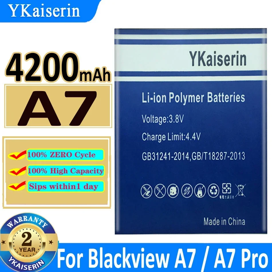 

Аккумулятор ykaisсеребрин на 4200 мА · ч для Blackview A7 Pro A7Pro Bateria