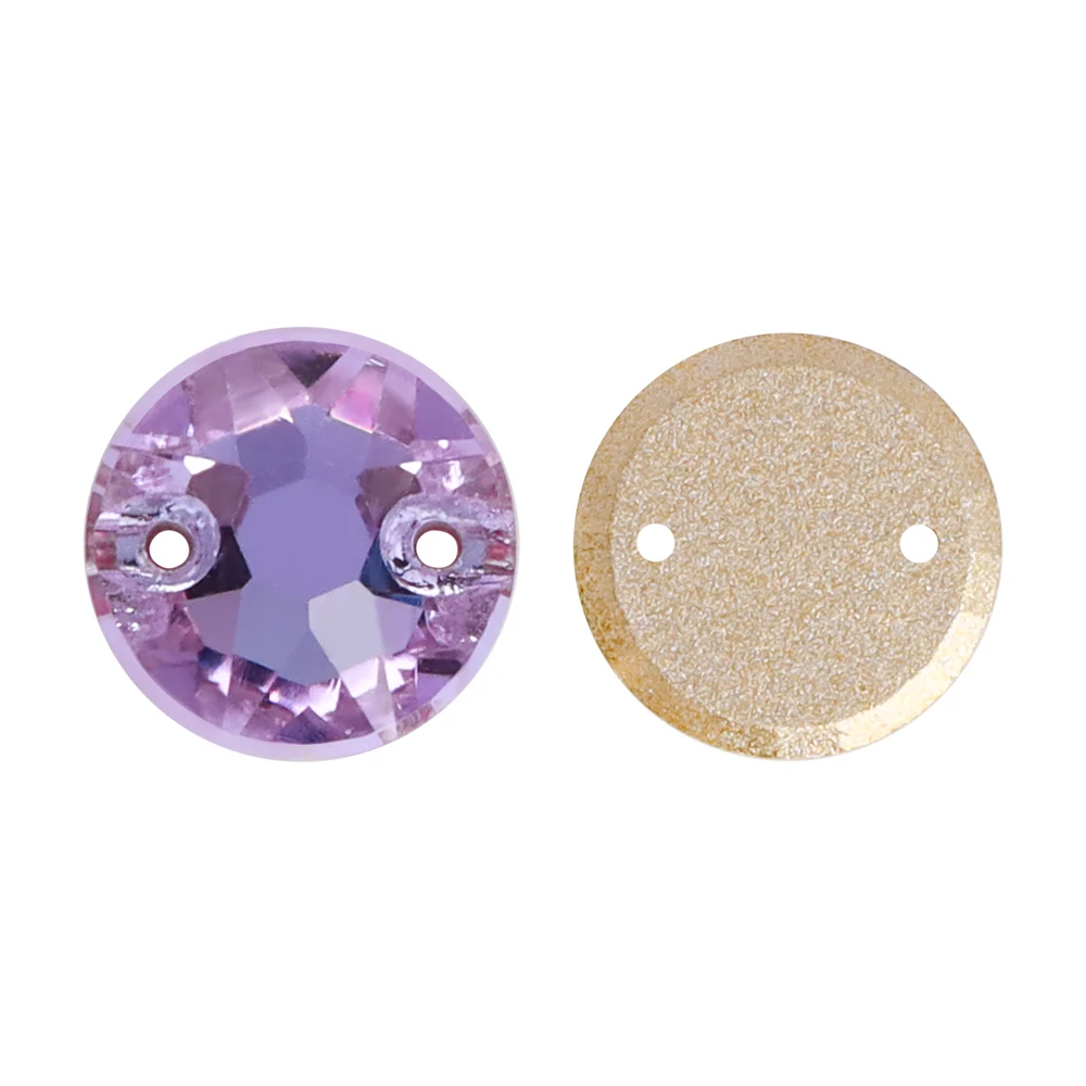 8/10/12 mm runde, hochwertige Glas-Steine zum Aufnähen, glitzernde flache Oberseite, Kristall-AB-Strasssteine zum Nähen von Stoffdekorationen – Detail 18