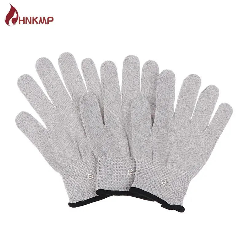 1Pair Conductive Silver Fiber  Electrode Gloves Pads Electrotherapy Massage images - 6