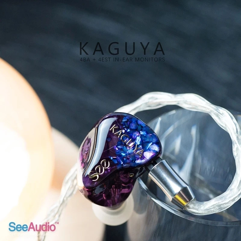 SeeAudio Kaguya HiFi Earphones Hybrid Driver(4EST+4sonion BA) In-Ear Headphones Earplugs Music Monitor IEM Wired Earphones 6