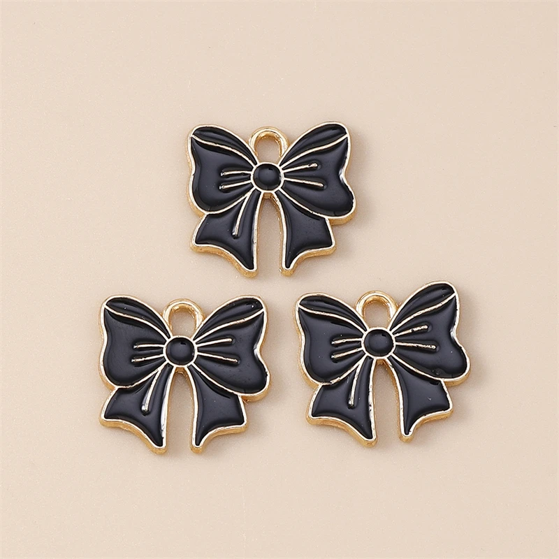 Duarte 20 Teile/los Nette Bunte Emaille Bowknot Charms Anhänger für Schmuck Machen Ohrringe Halsketten Armbänder DIY Handwerk Liefert – Detail 7