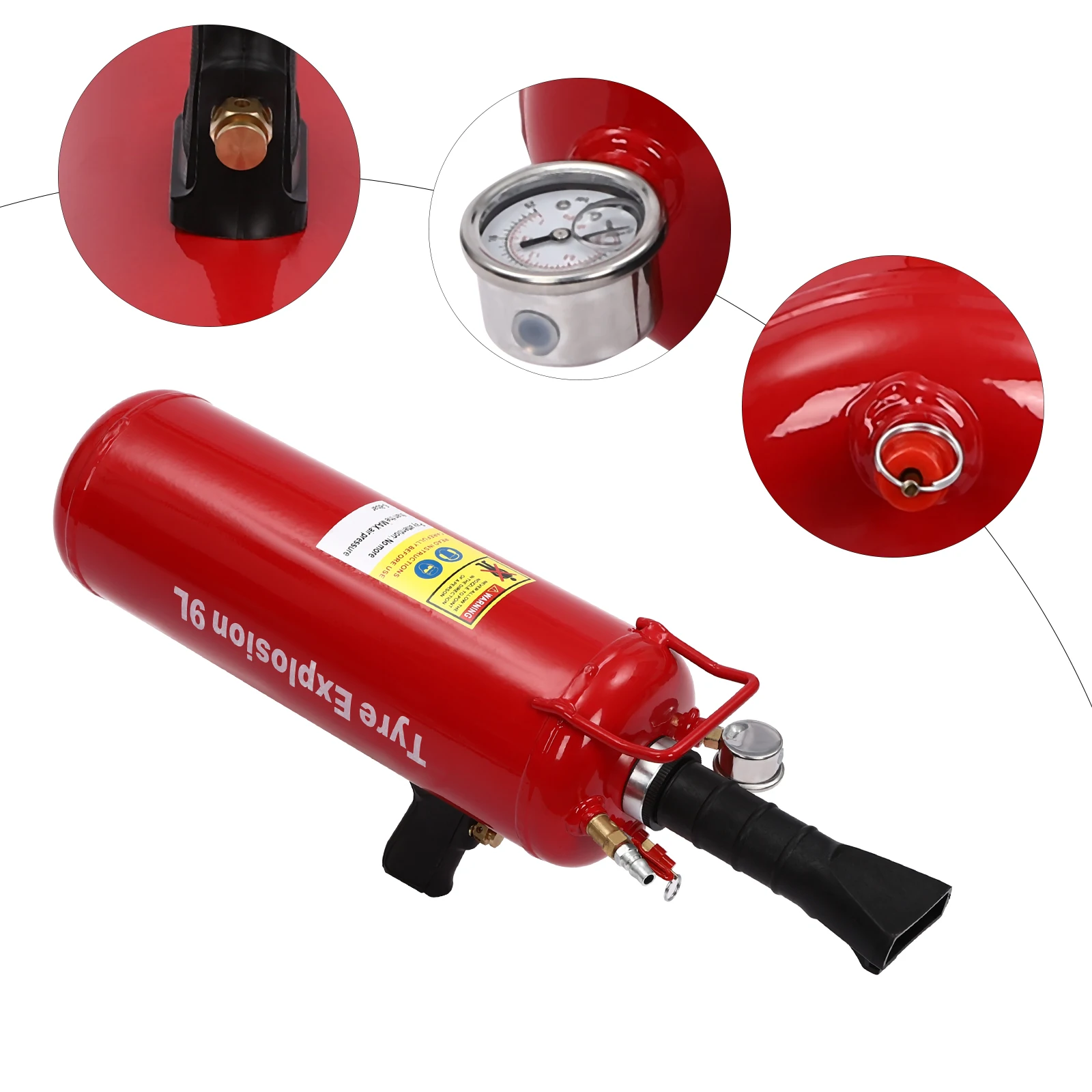 Air Tire Bead Blaster 9L Tire Bead Seater Handheld & Portable Inflation Tool für LKW ATV Auto Traktor Reifenreparaturen – Detail 8