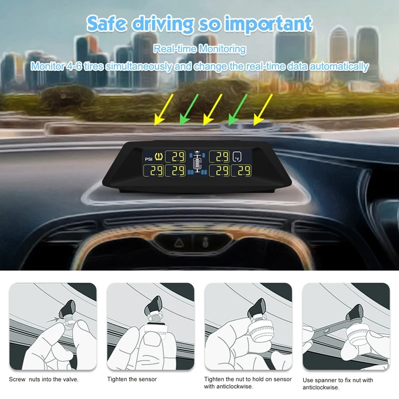 ڵ TPMS ¾籤 Ÿ̾ з ͸ ý, LCD ÷ ũ, ǽð Ÿ̾  ܺ , ڵ Ʈ