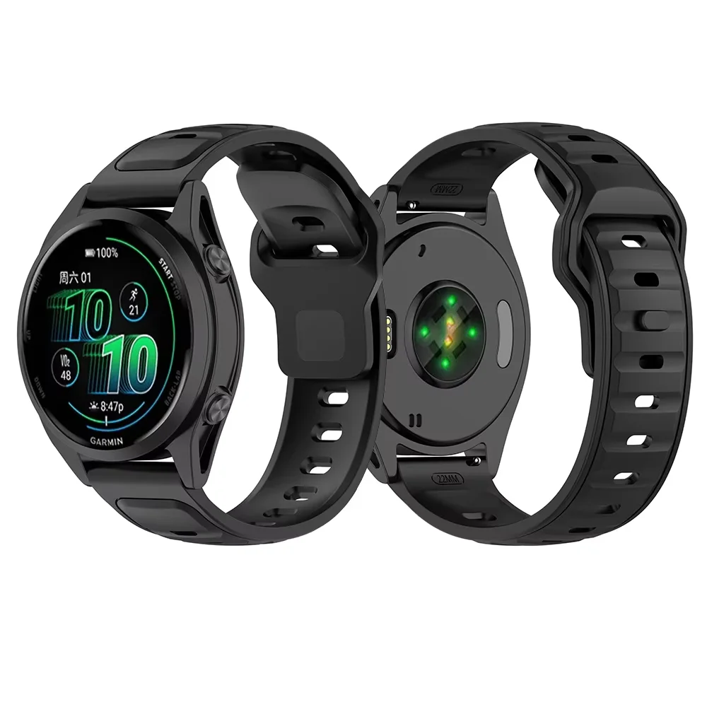 Silicone Sport Wristband Strap, 20/22mm – Enhanced Comfort and Durability