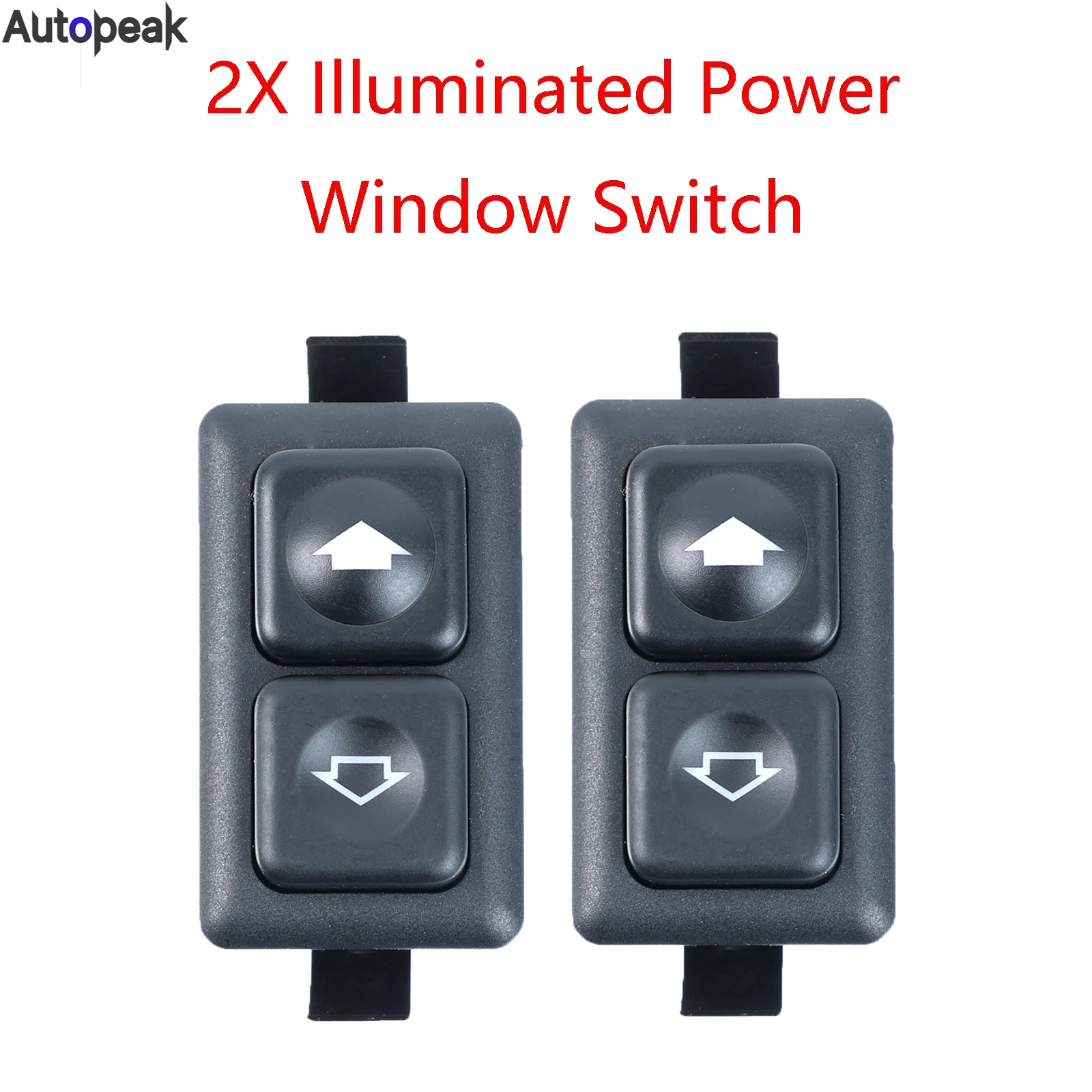 2 Stücke 5Pin Beleuchtete Fensterheberschalter Taste Schwarz Für BMW E23 E24 E28 E30 L6 M5 316 316i 318i 318is 320i 323i 61311381205