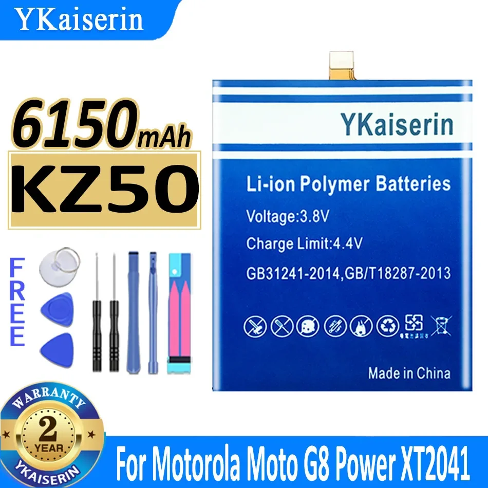 

YKaiserin 6150mAh KZ50 Battery For Motorola Moto G8 Power XT2041 For Moto G8 Moto One Zoom XT2010-1 Batteries + Repair Battery