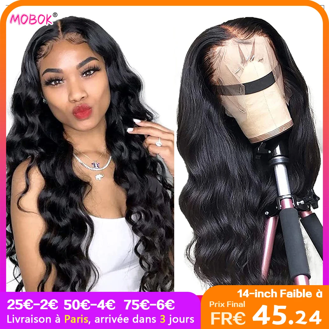 Body Wave 13x4 Transparent Lace Front Wig Brazilian Human Hair Lace