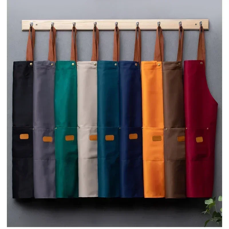 Apron Waterproof Oilproof Can Wipe Hands Kitchen Work Clothes Home Cooking Cleaning Men and Women Universal Sleeveless Apron