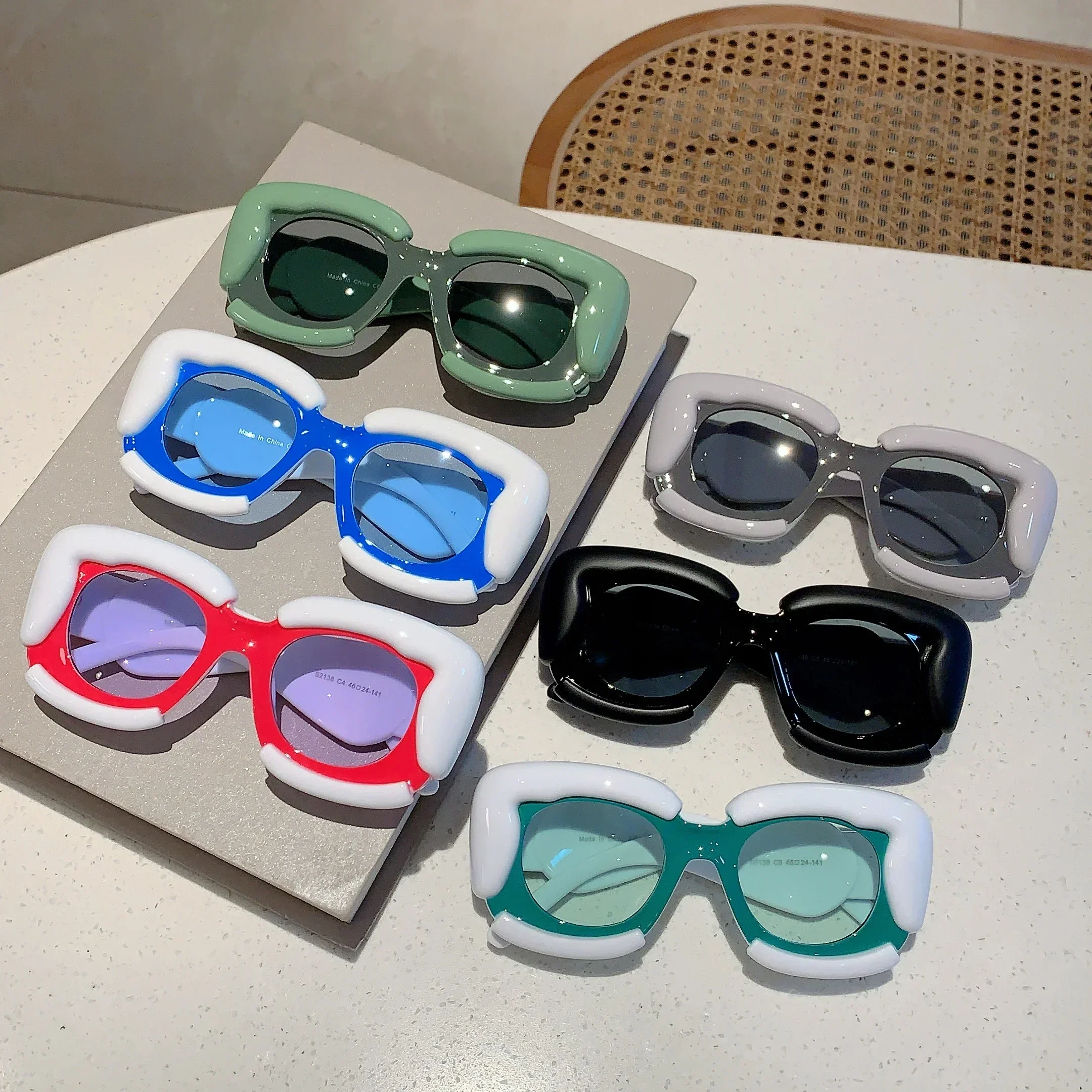 KAMMPT Sque Occhiali da sole da donna 2023 New Oversize Cloud Shape Rim Shades Ins Trendy Brand Design Protezione UV400_voghion.com