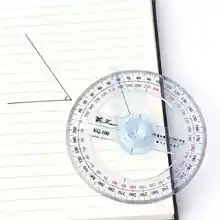 

Plastic 360 Degree Protractor Ruler Angle Finder Swing Arm School Office Angle Ruler 360 circle measuring tool
