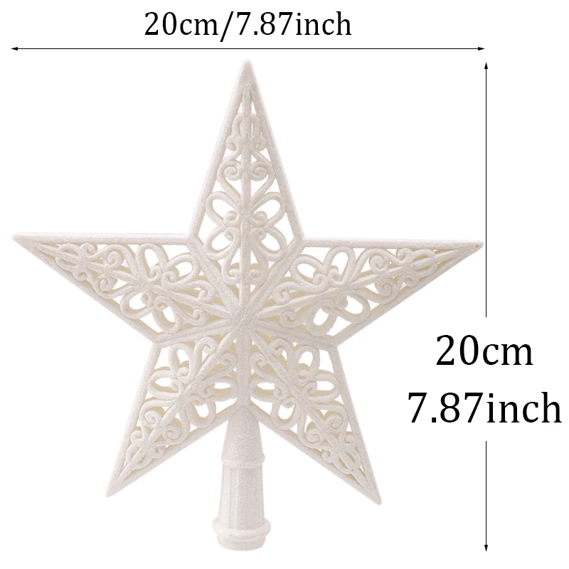 Christmas Tree Toppers Hollow Star For Navidad Table Decorations Home Merry New Year Xmas Ornaments Accessory Supplies