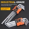 9PCS L Type Double-End Screwdriver Hex Wrench Set Allen Key Hexagon Flat Ball Torx Star Head Spanner Key Set Hand Tools 2