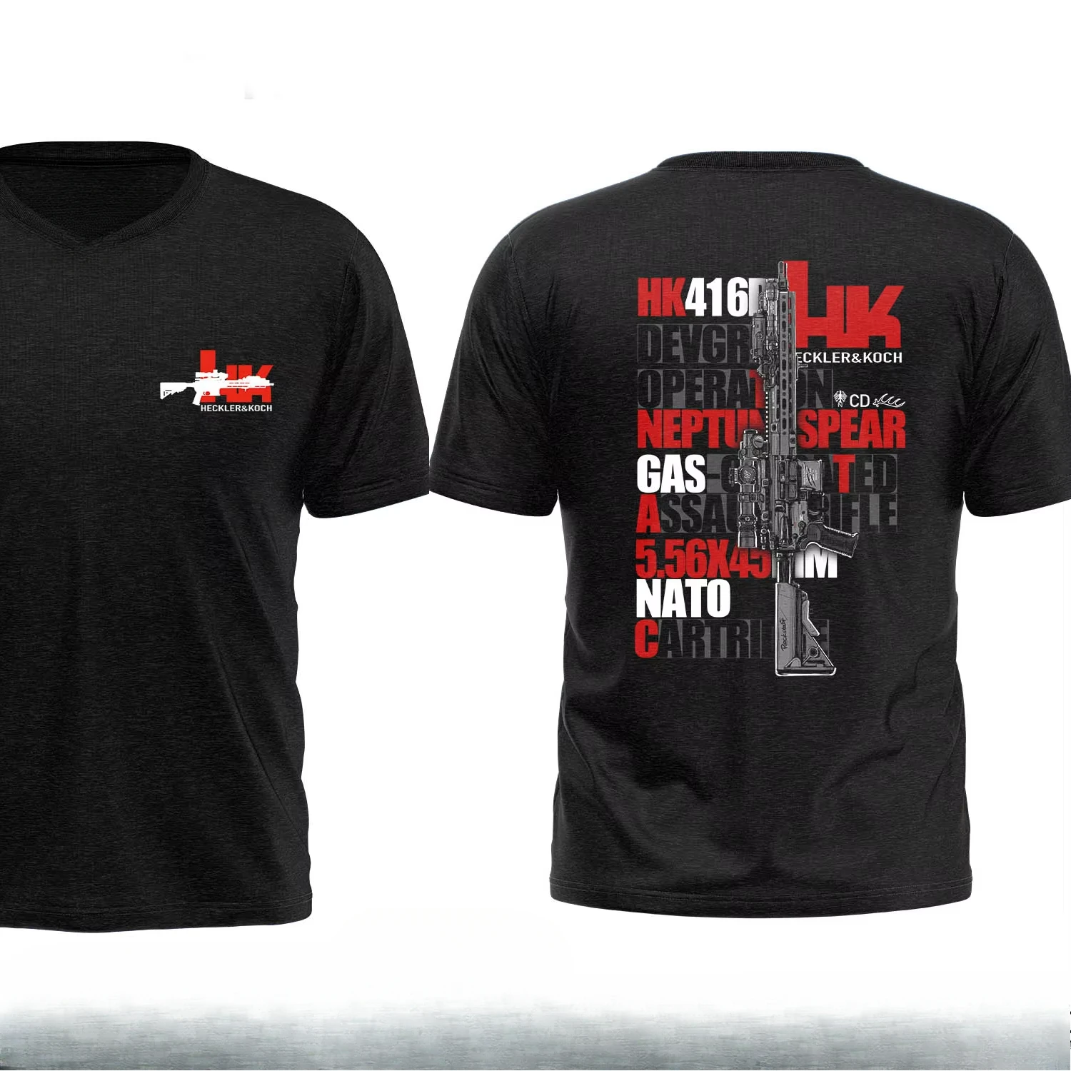 Heckler & Koch HK416 Army Fan Club Outdoor Training Match Short Sleeve T-shirt cotton round neck T-shirt